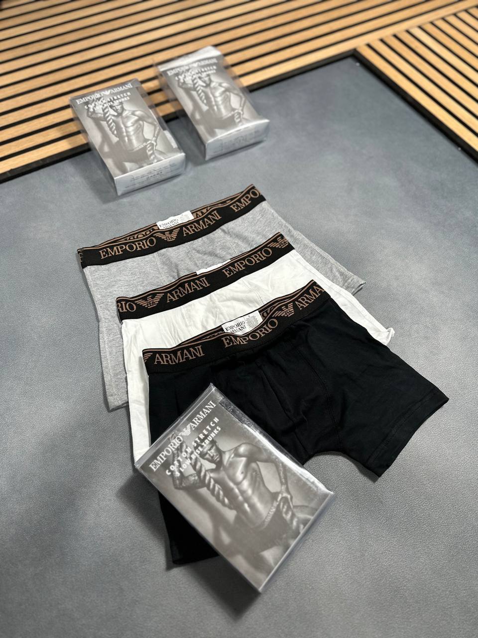 HUGO BOSS / CALVIN KLEIN / ARMANI BOXERS SHORTS 3-IN PACKS am2307