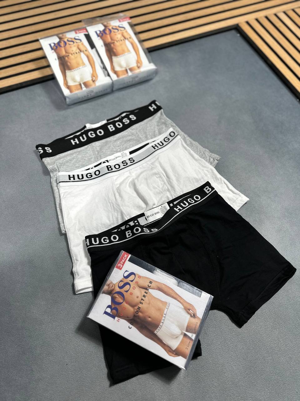 HUGO BOSS / CALVIN KLEIN / ARMANI BOXERS SHORTS 3-IN PACKS am2307