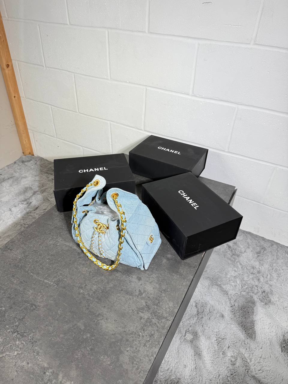 Channel bag 1708 Leather material  Super clon