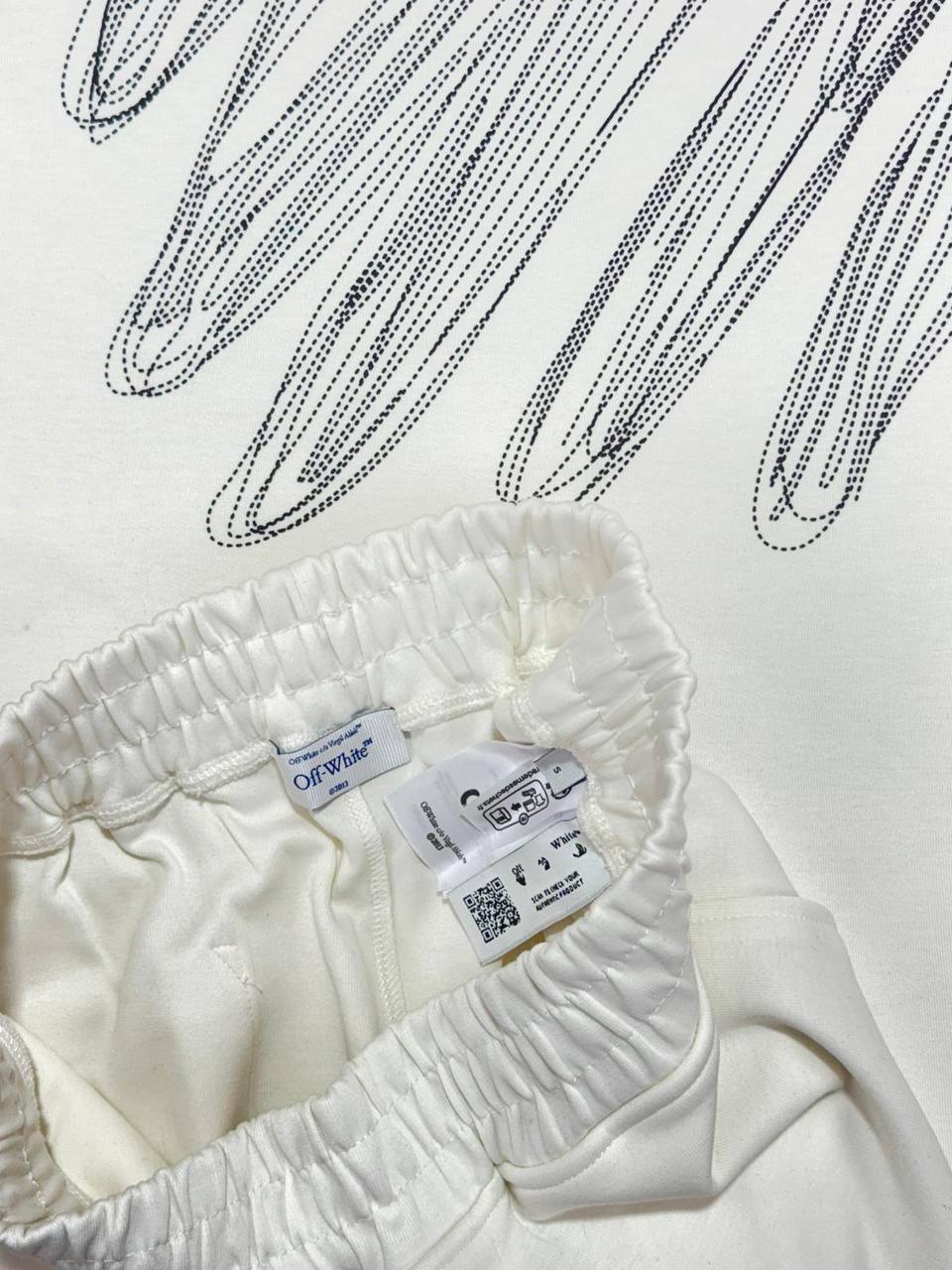 Off-whit shorts set jj1808