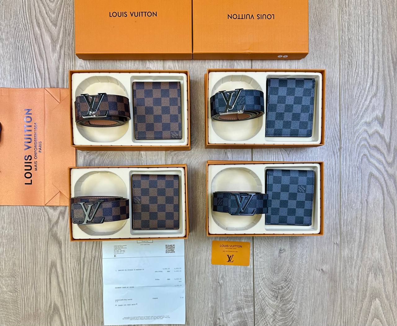 LV BELT AND WALLET SET COMES WITH BOX & PAPERWORK to2708