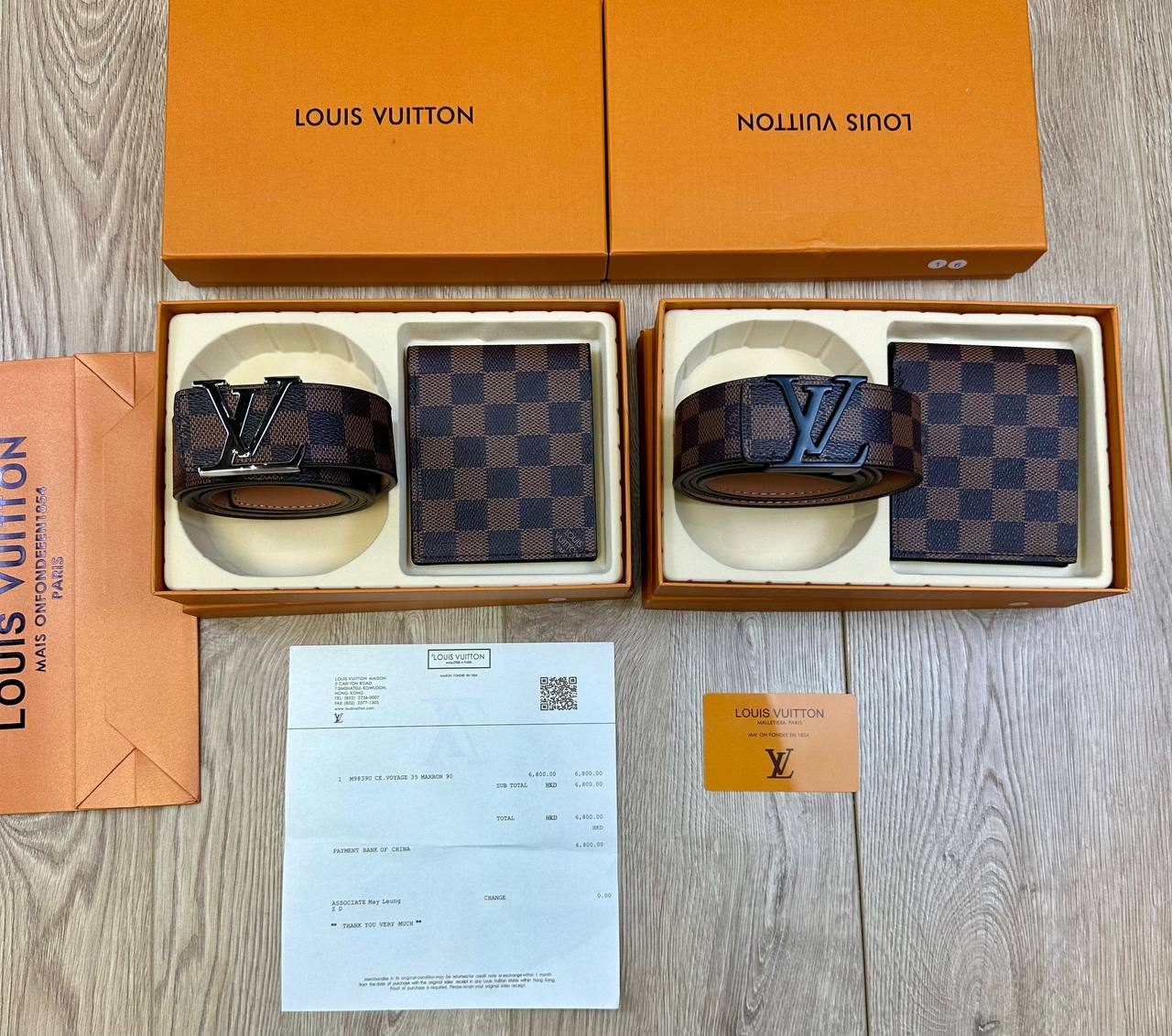 LV BELT AND WALLET SET COMES WITH BOX & PAPERWORK to2708