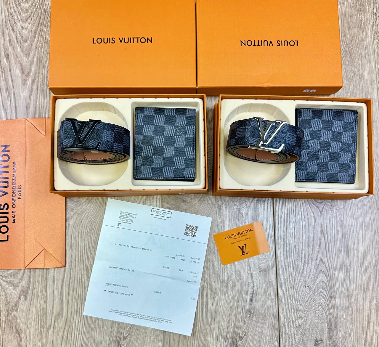 LV BELT AND WALLET SET COMES WITH BOX & PAPERWORK to2708