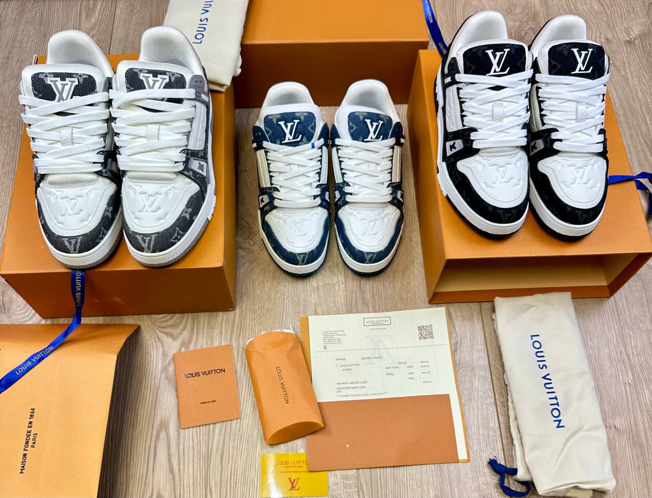 SUPERCLON QUALITY LV TRAINER SNEAKER SHOES to2808