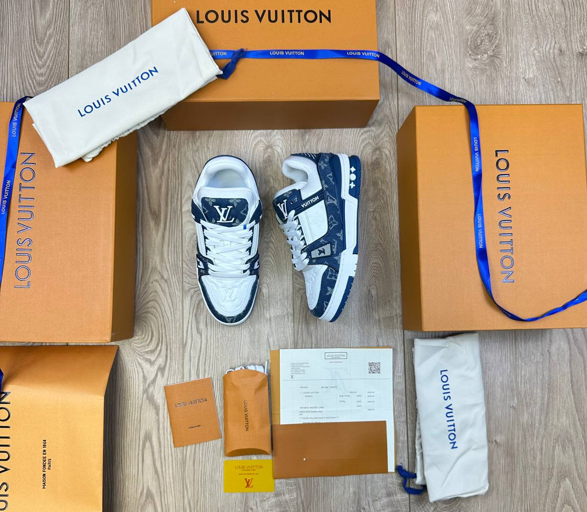 SUPERCLON QUALITY LV TRAINER SNEAKER SHOES to2808