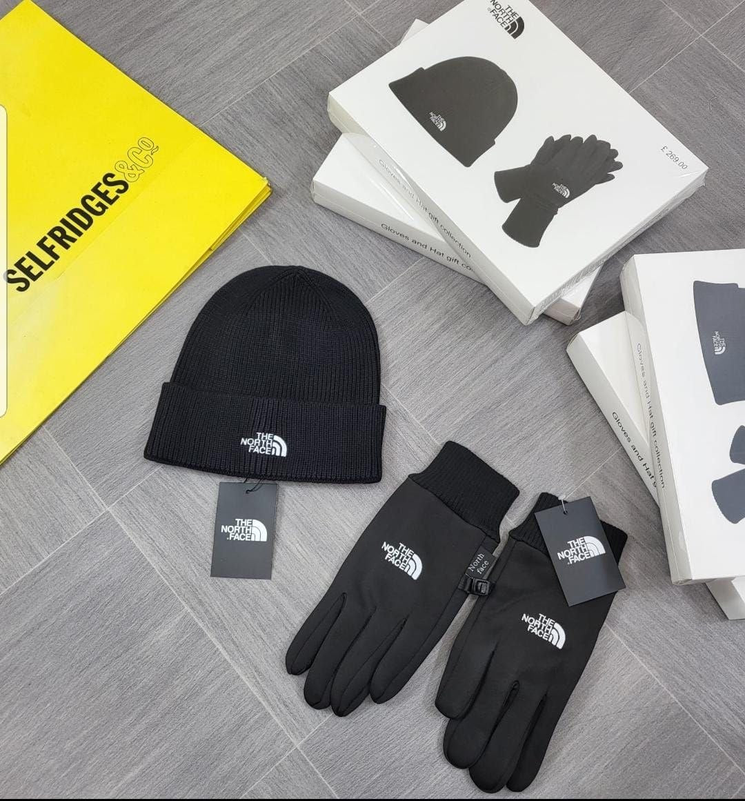 QUALITY THE NORTH FAC BEANIE + GLOVES SET ak0909