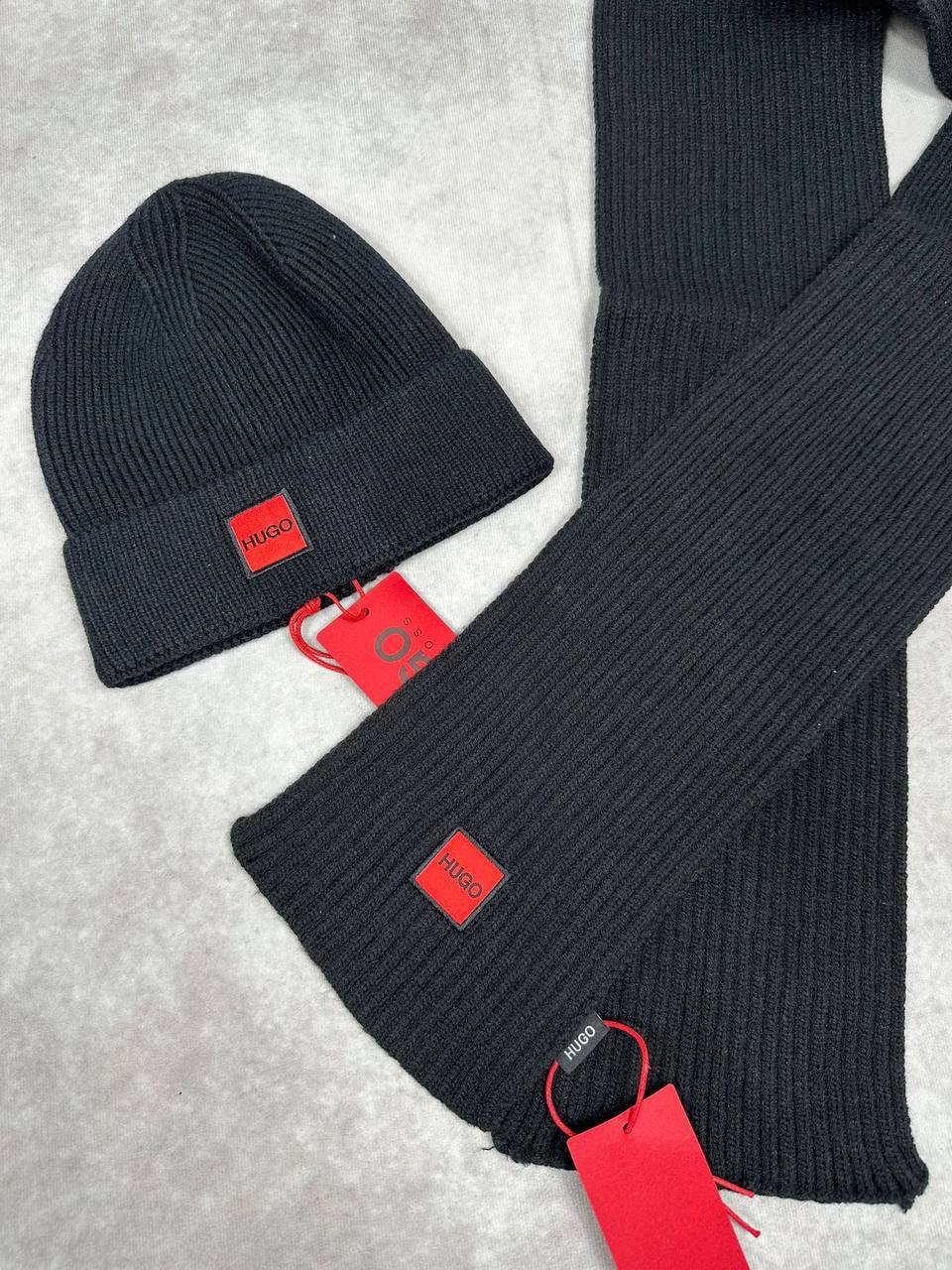 HUG BOSS beanie AND scarf SET WITH PACKING am2808