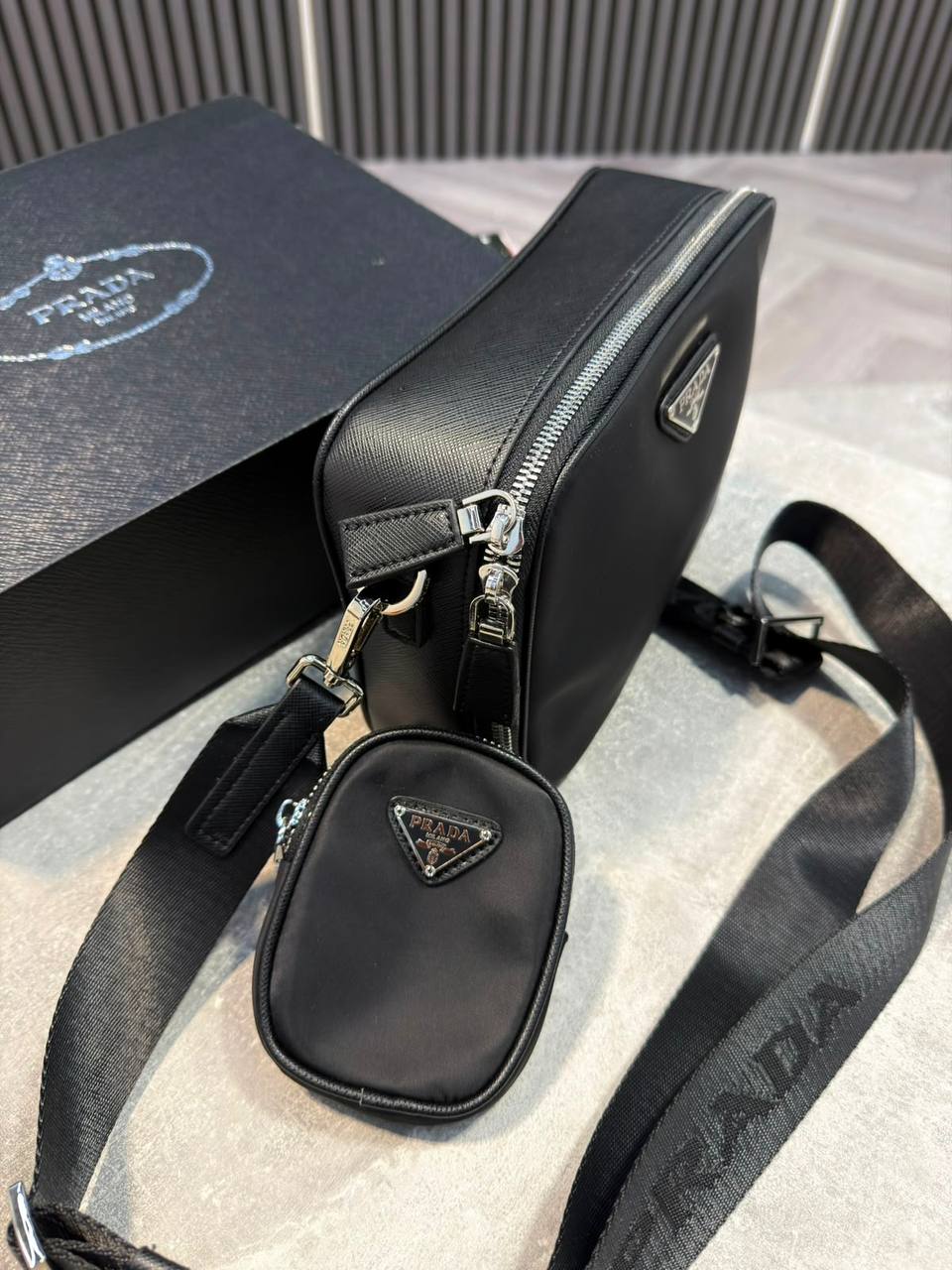 Super Clon Prad Mens Bag  Boxed and Packaged aj1009