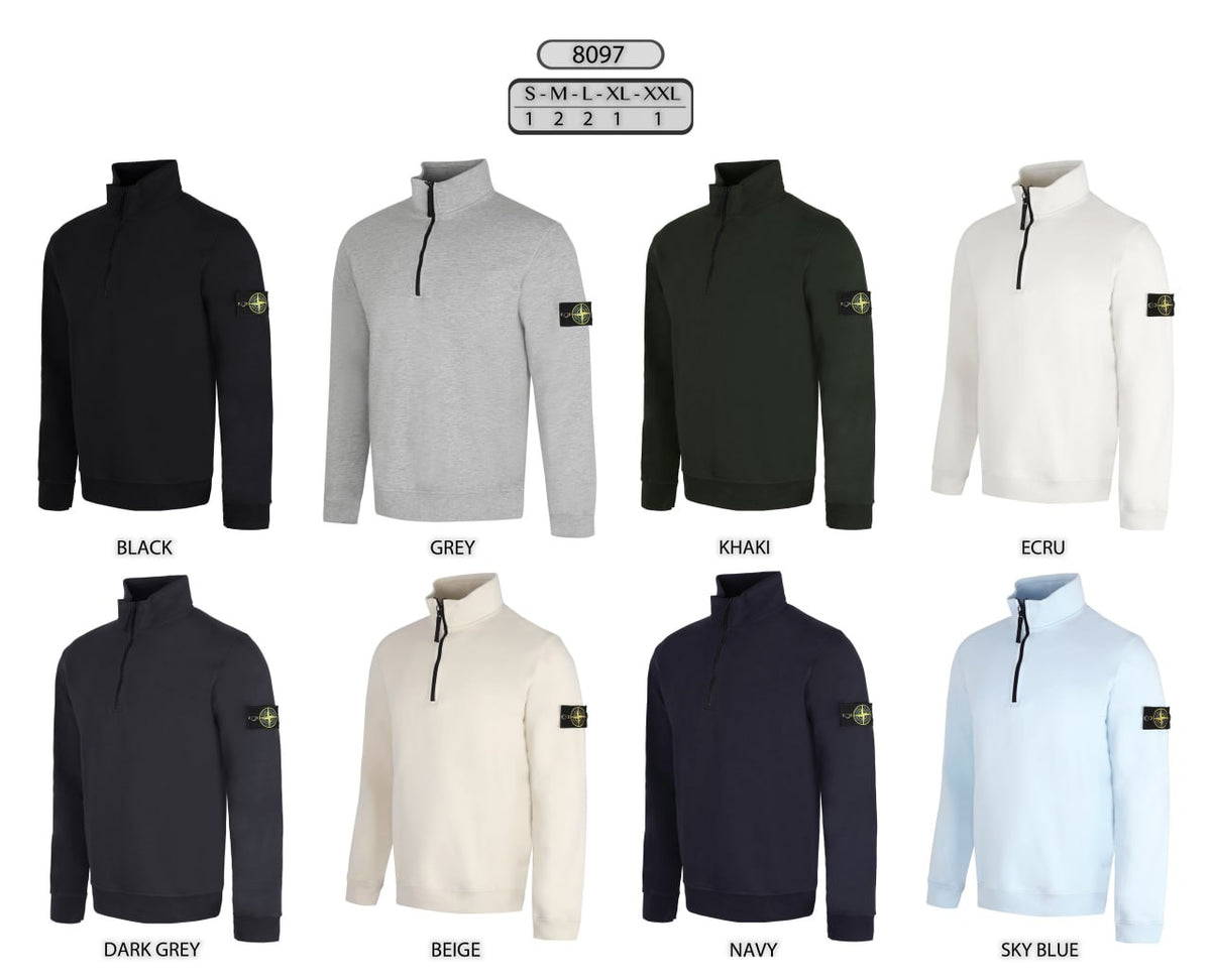 SUPER CLON STONE  HALF ZIP SWEATS jay1609