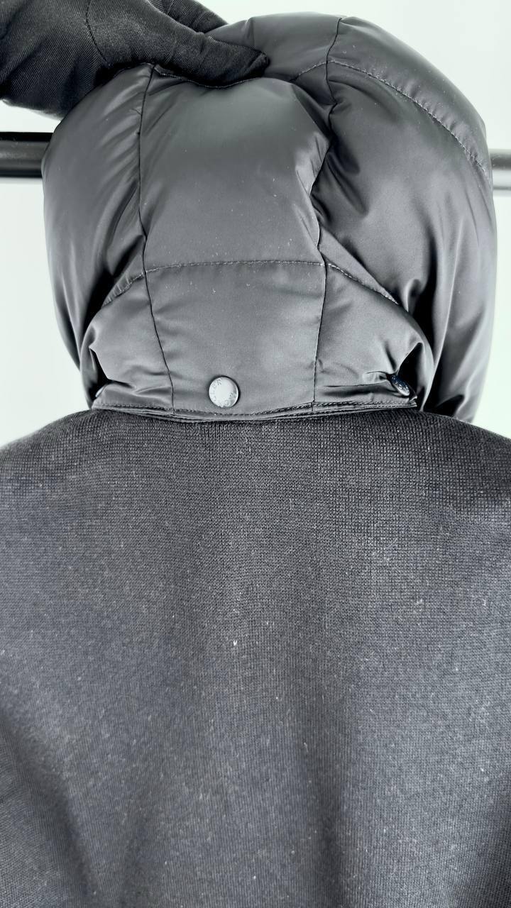 Moncle detachabl hood knitted cardigan jj1309