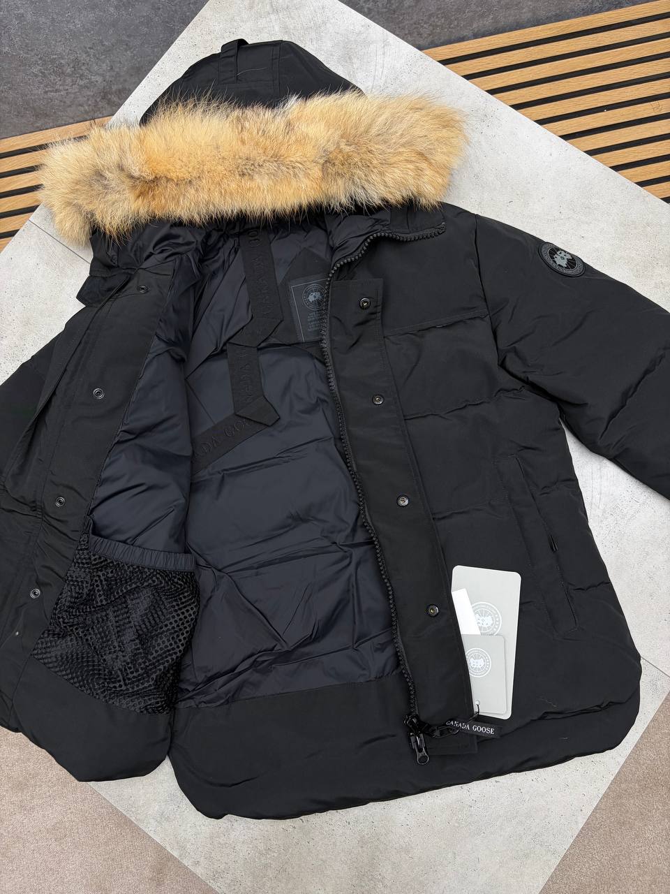 SUPER CLON CANAD GOOS JACKETS WITH REAL FUR am1309