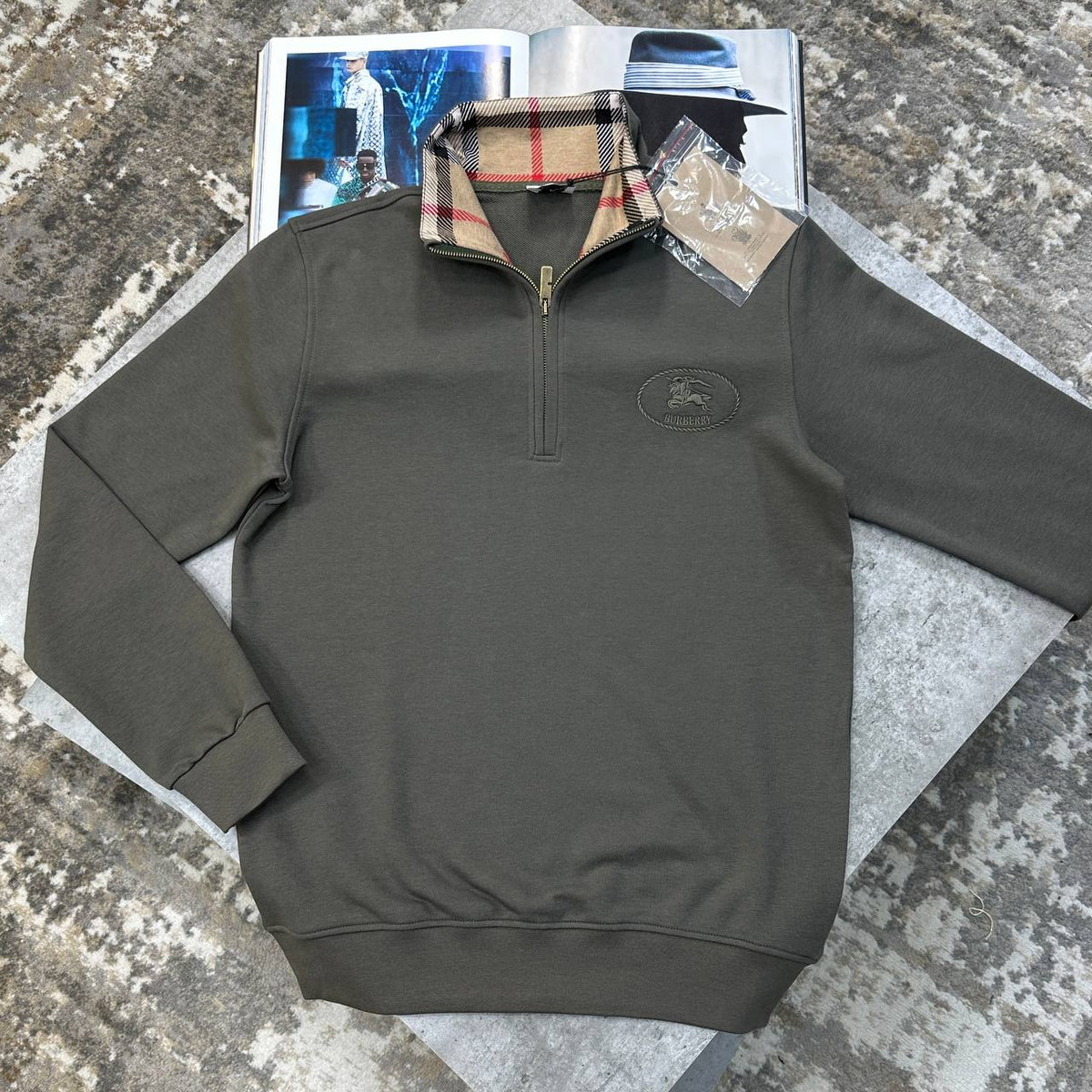 Superclon quality Burber half zip jumper ha1309