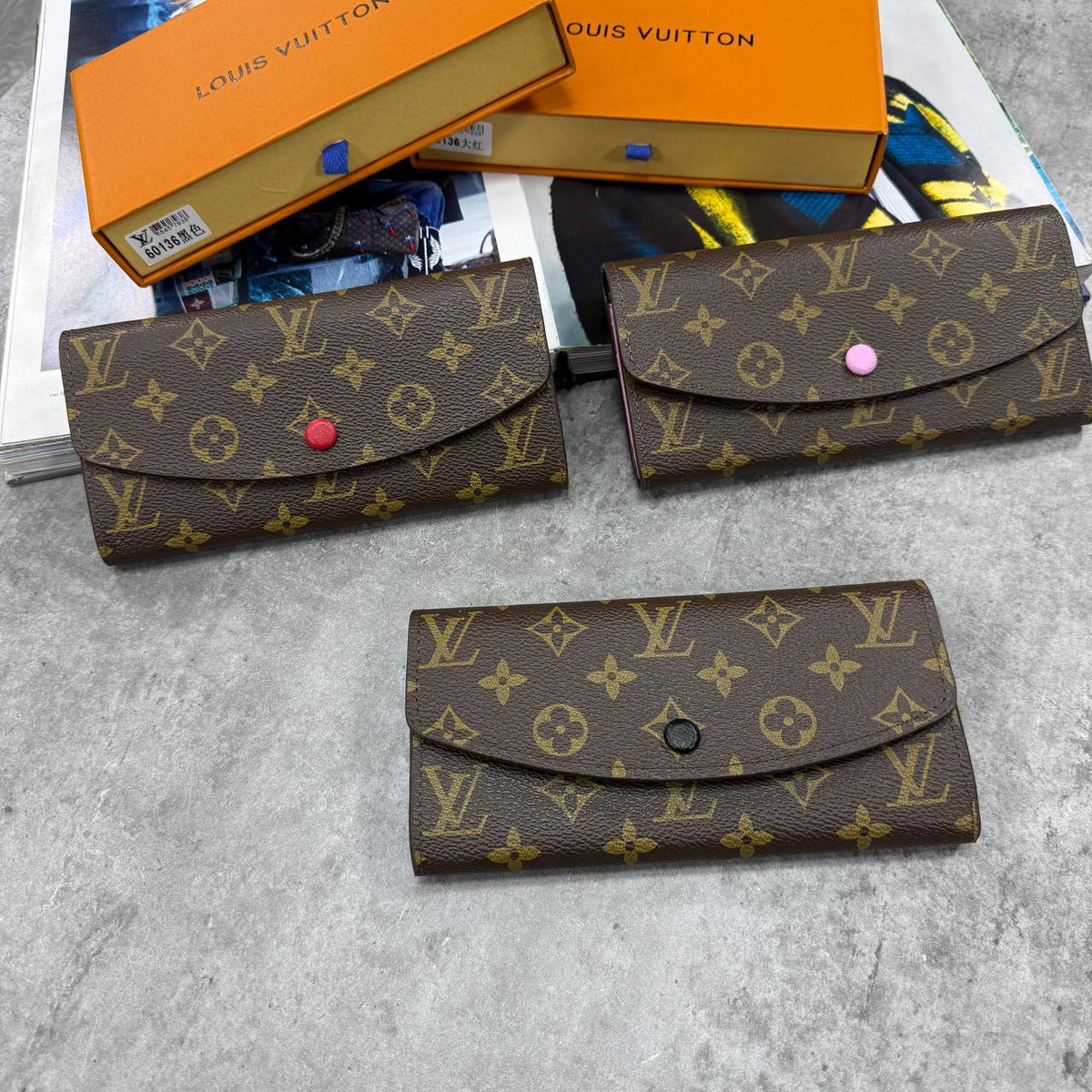 SUPER CLON LV LADIES WALLET WITH BOX ETC jay1509