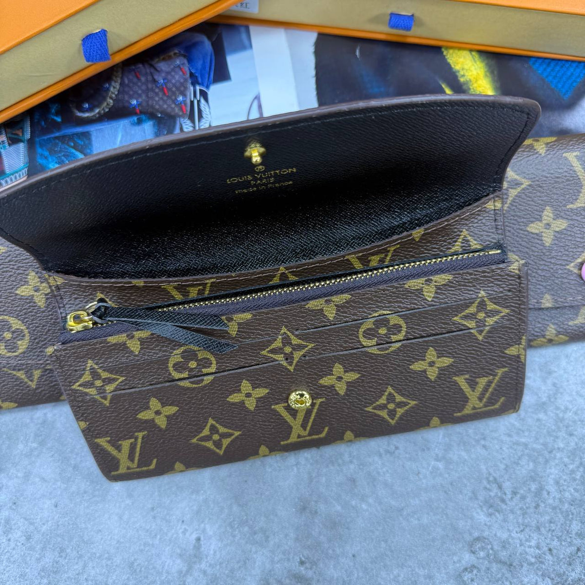 SUPER CLON LV LADIES WALLET WITH BOX ETC jay1509