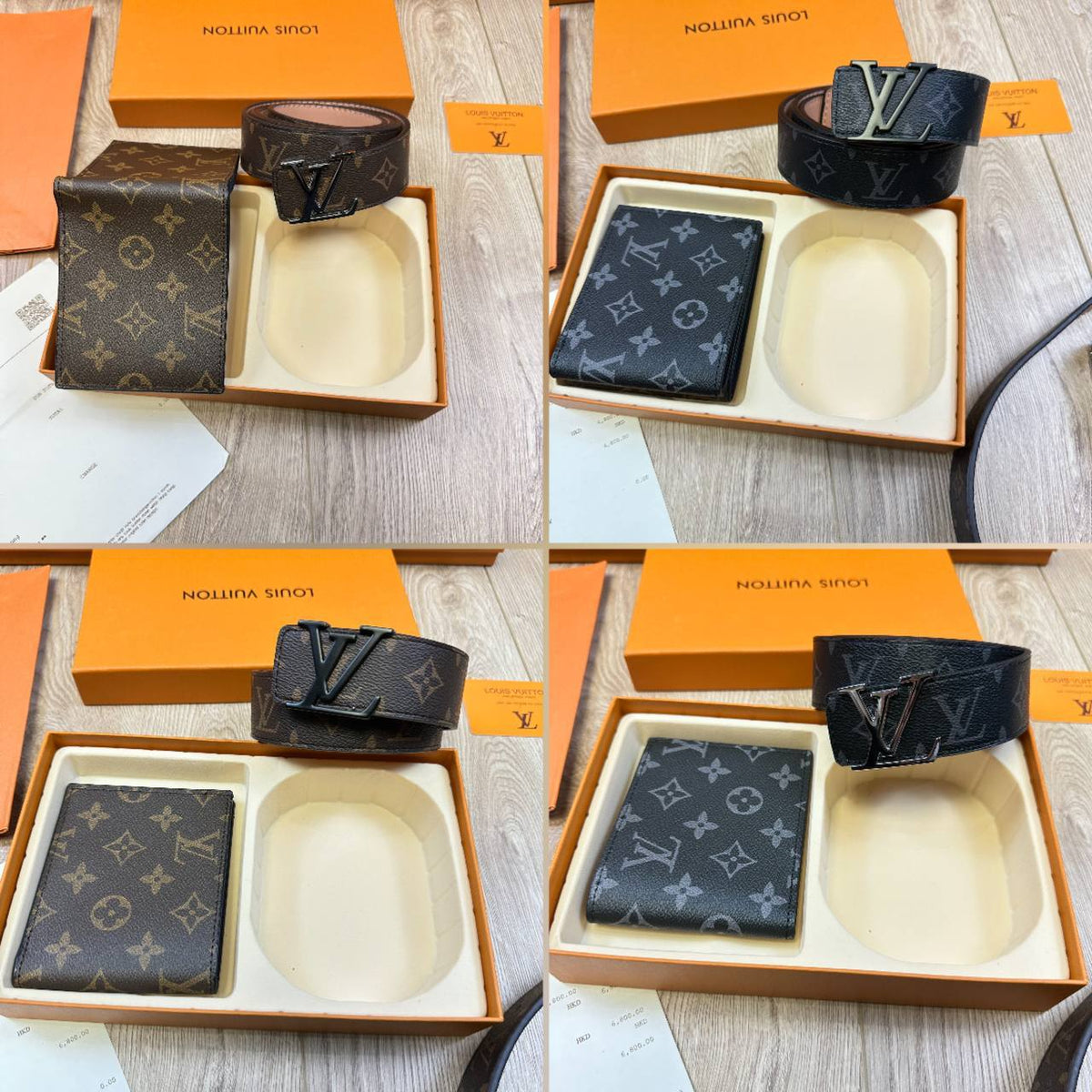 LV BELT AND WALLET SET COMES WITH BOX & PAPERWORK to1409