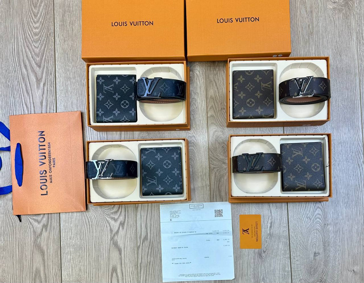 LV BELT AND WALLET SET COMES WITH BOX & PAPERWORK to1409
