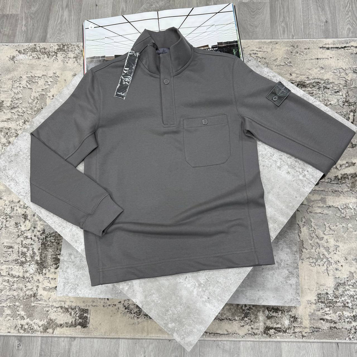 SUPER CLON STONE BUTTON SWEAT jay1909