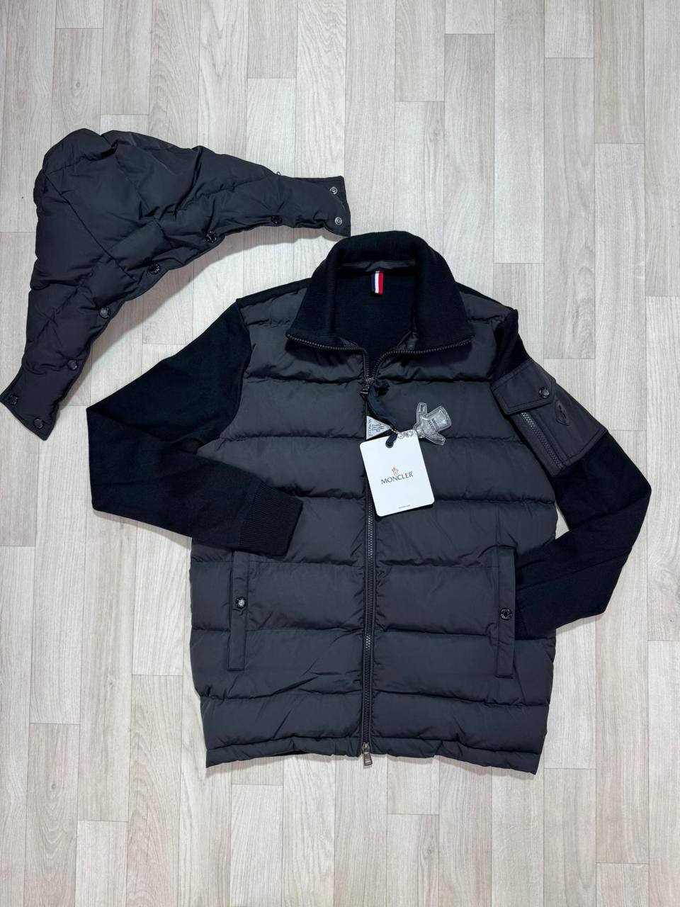 Moncler detachable hood knitted cardigan jj1909