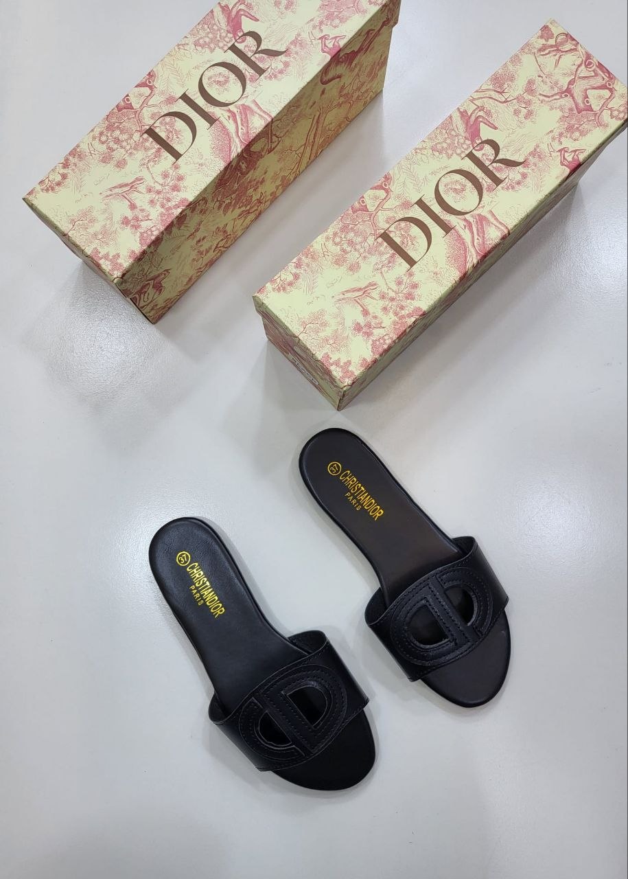 QUALITY CHRISTIA DIO WOMEN SLIDDERS WITH BOX ak2006