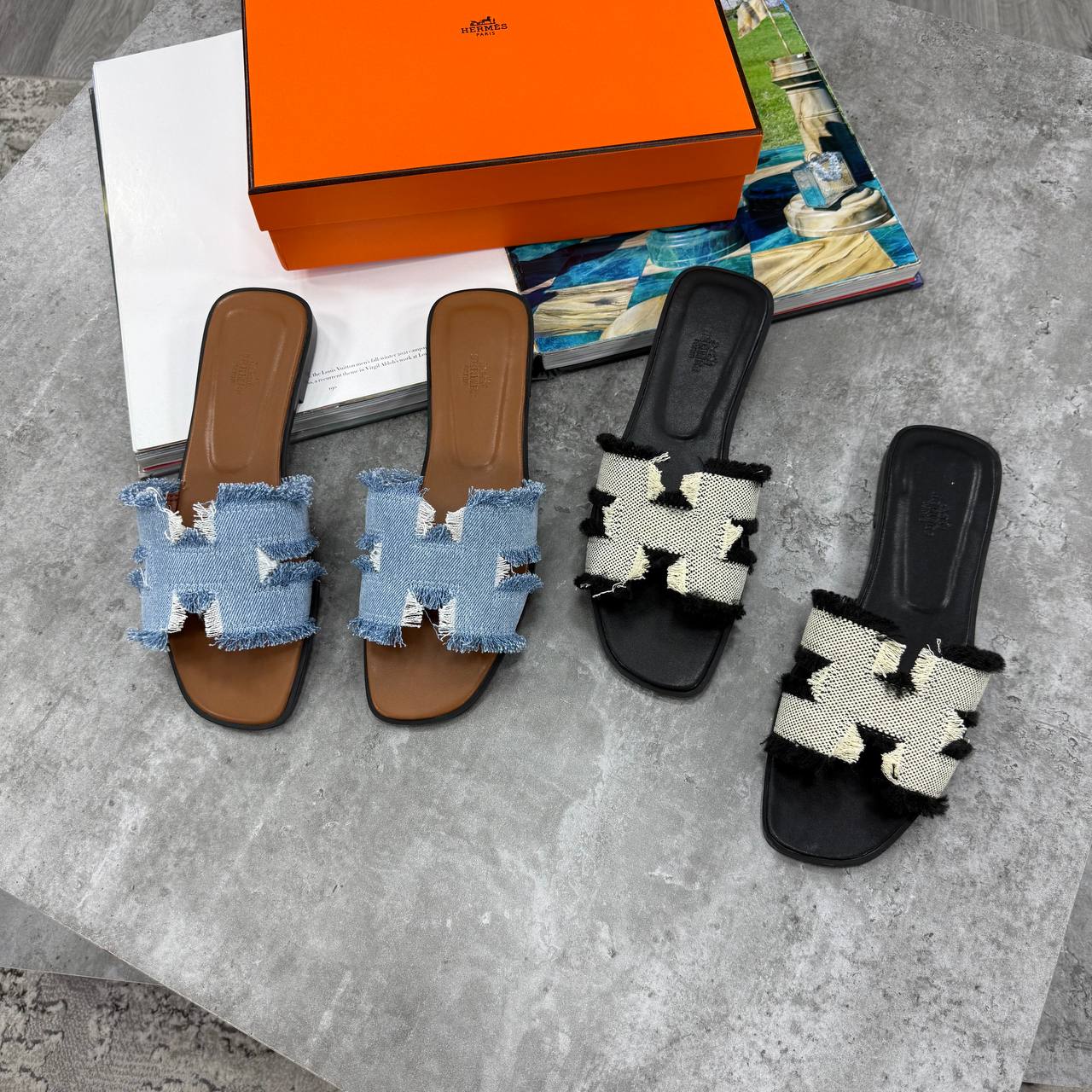 SUPER CLON HERME LADIES ORAN SANDAL WITH FULL PACKAGING ETC jay2206