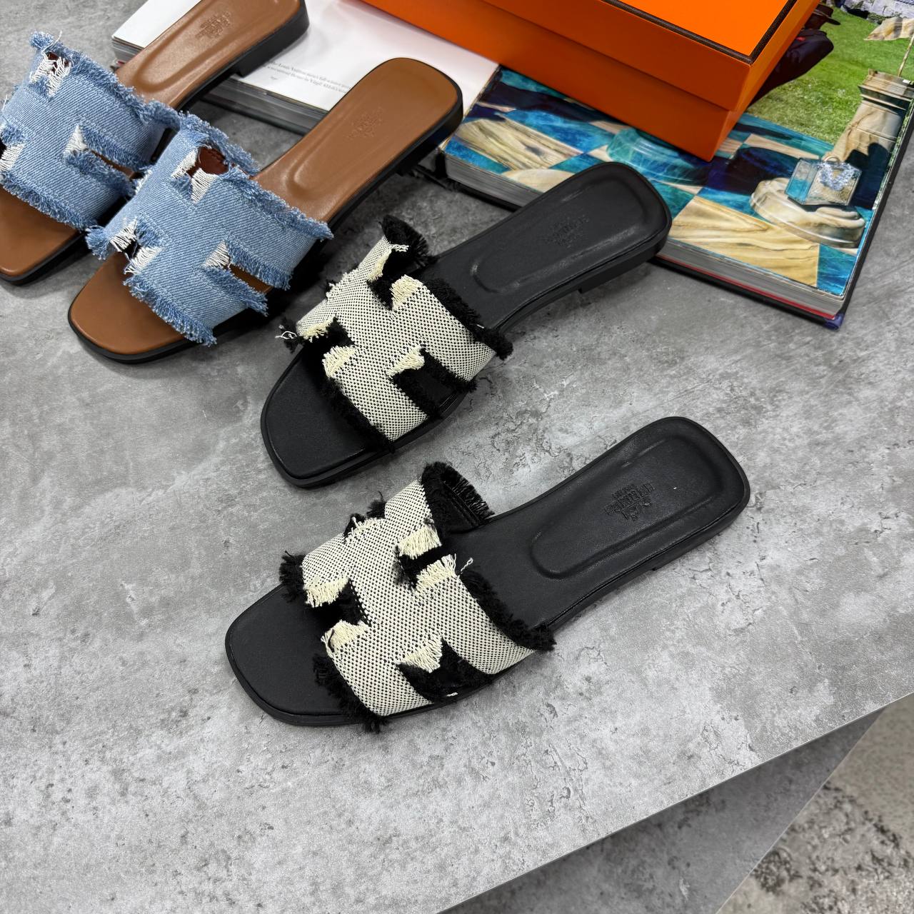 SUPER CLON HERME LADIES ORAN SANDAL WITH FULL PACKAGING ETC jay2206
