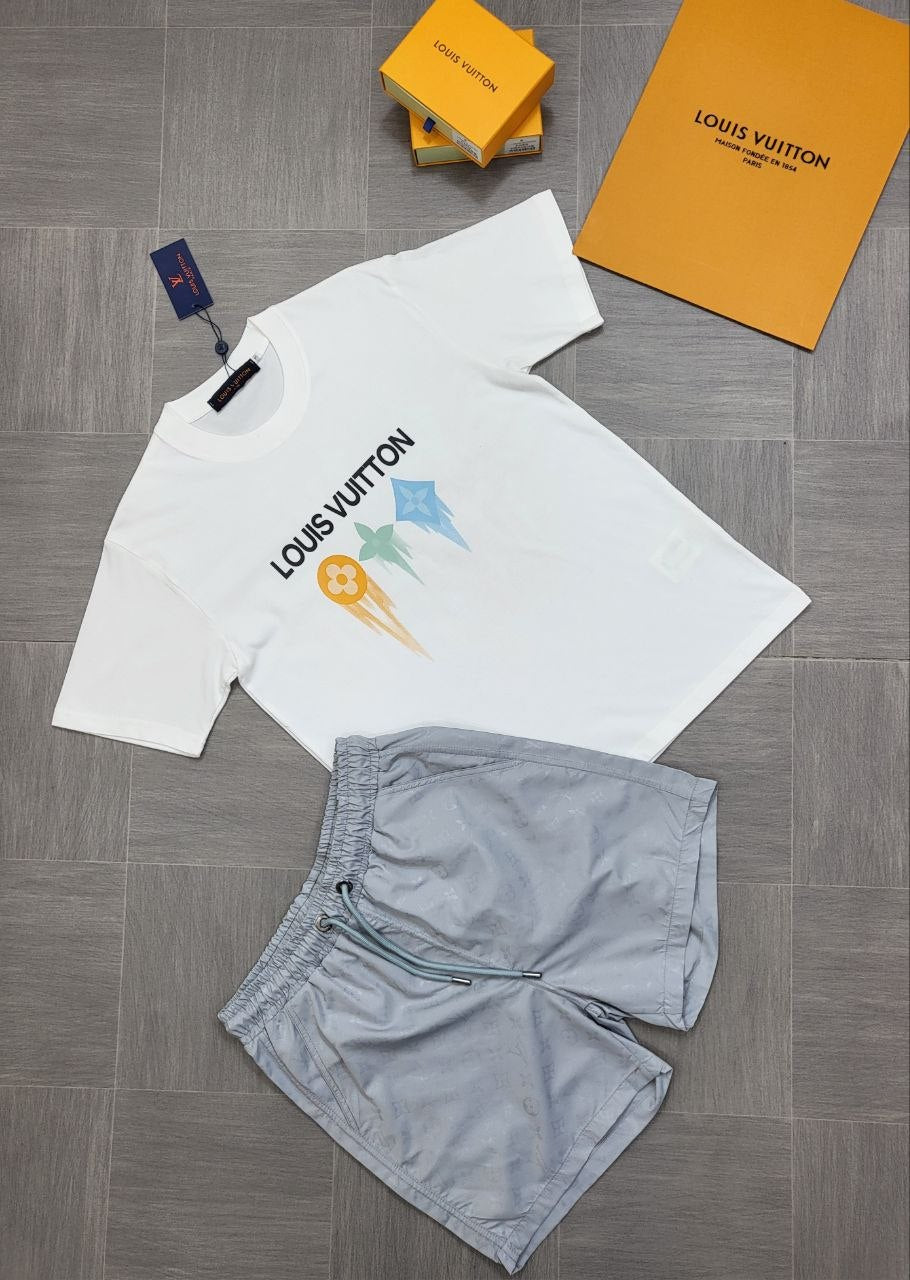 SUPERCL QUALITY LOU VUIT SHORT SET WITH *BAG* ak2306