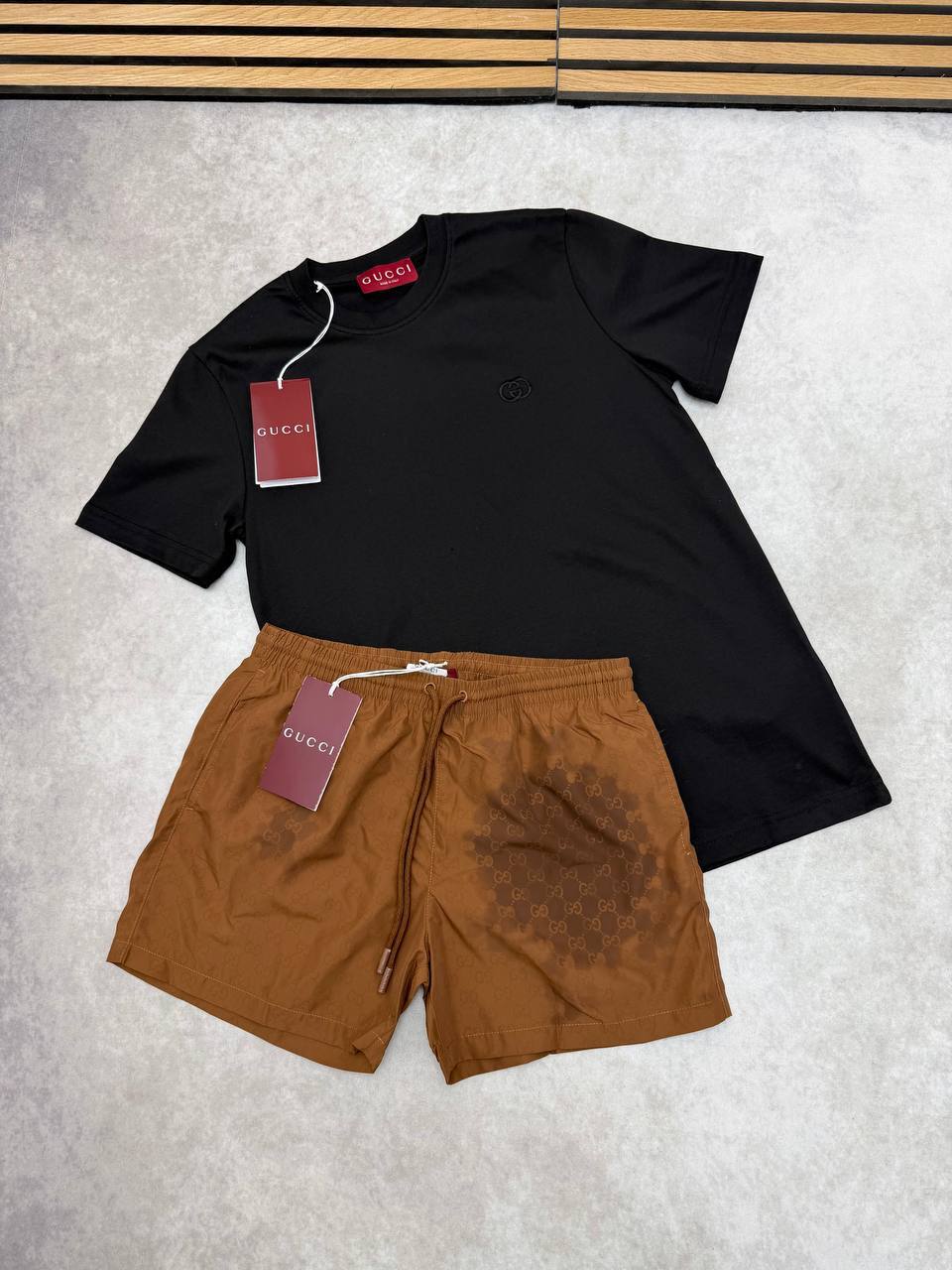 SUPER CLON GUCC SWIM SHORTS SET am2406