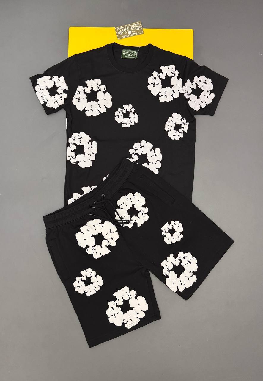 Denam tears shorts set na0909