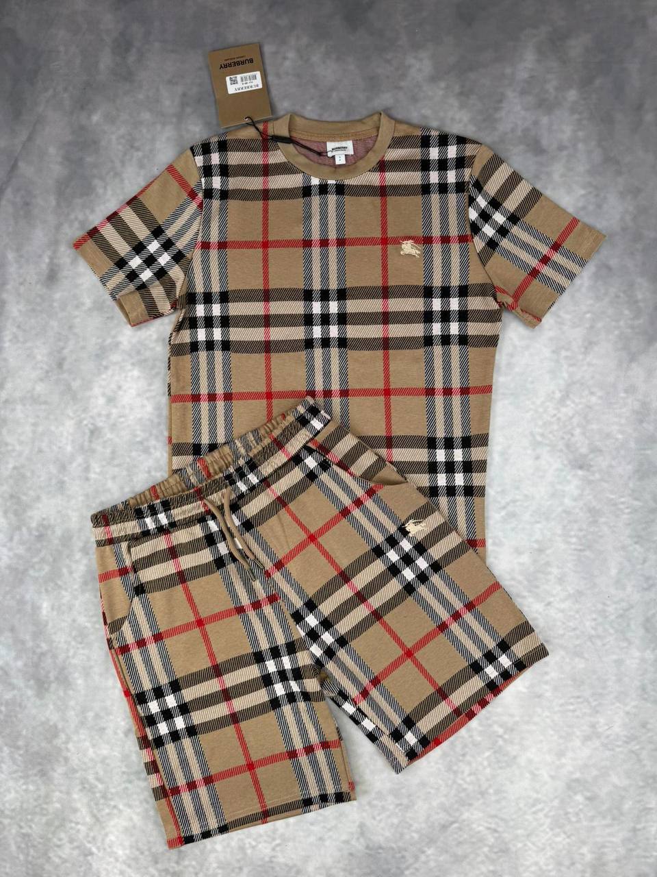 Burber knitted shorts set jj0207