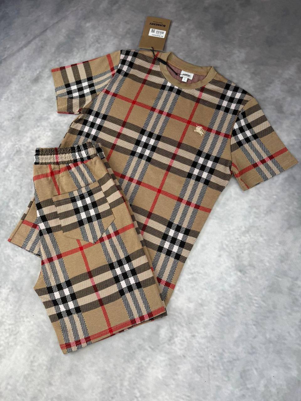 Burber knitted shorts set jj0207