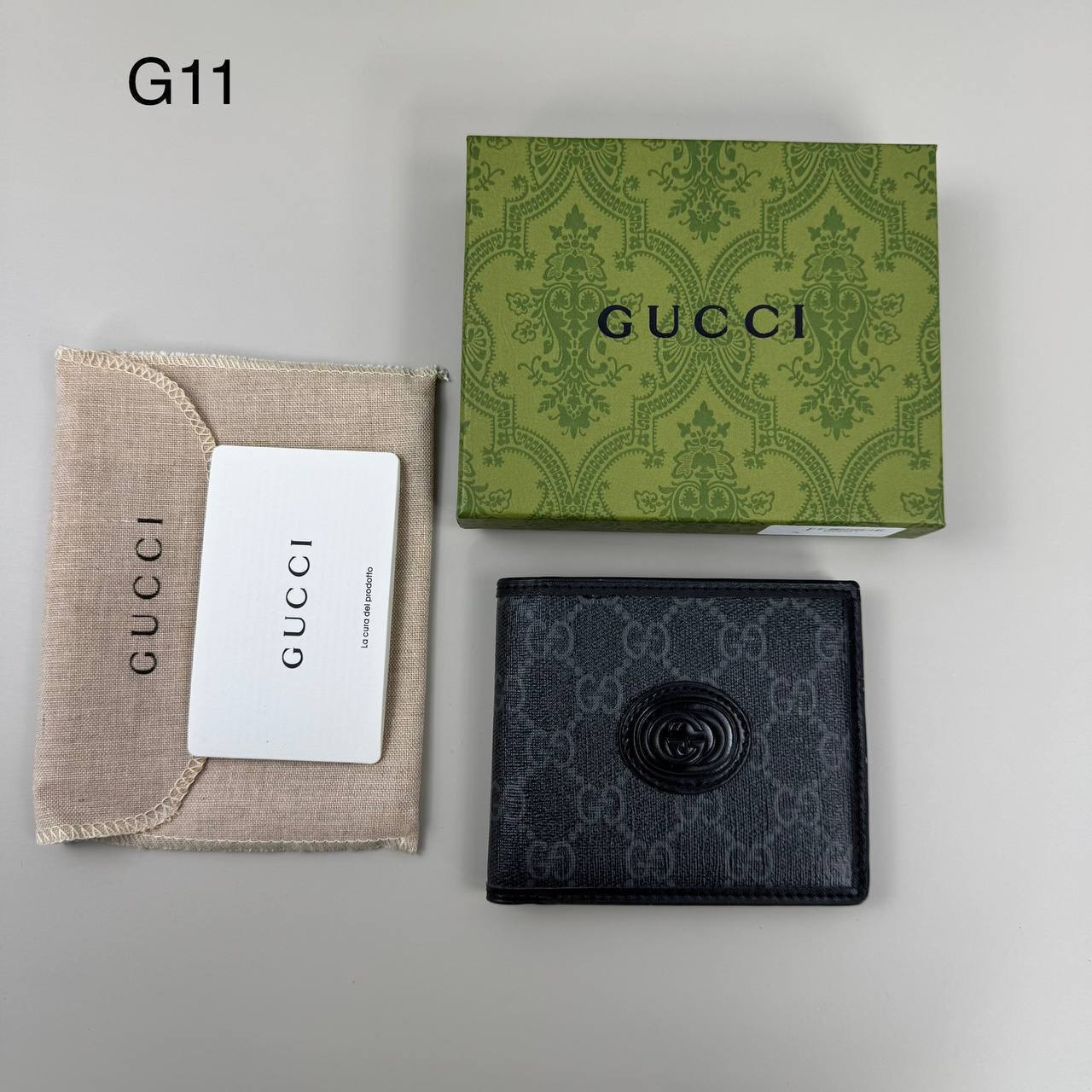 Gucc wallet with box and dust bag sa0104