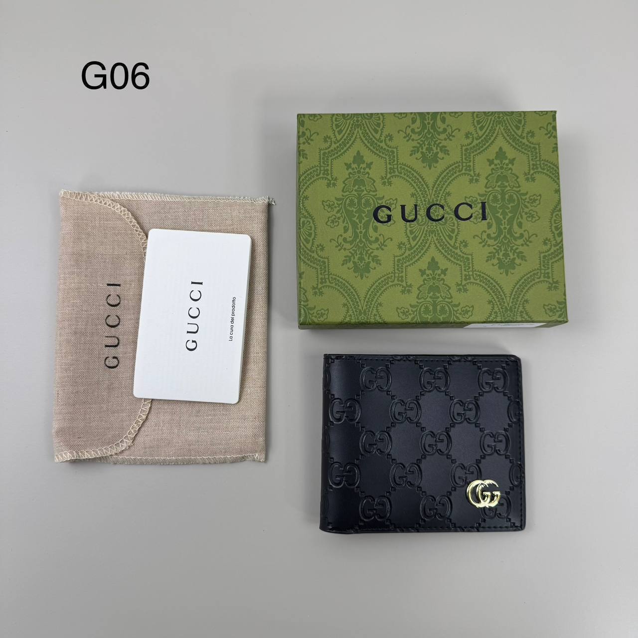 Gucc wallet with box and dust bag sa0104