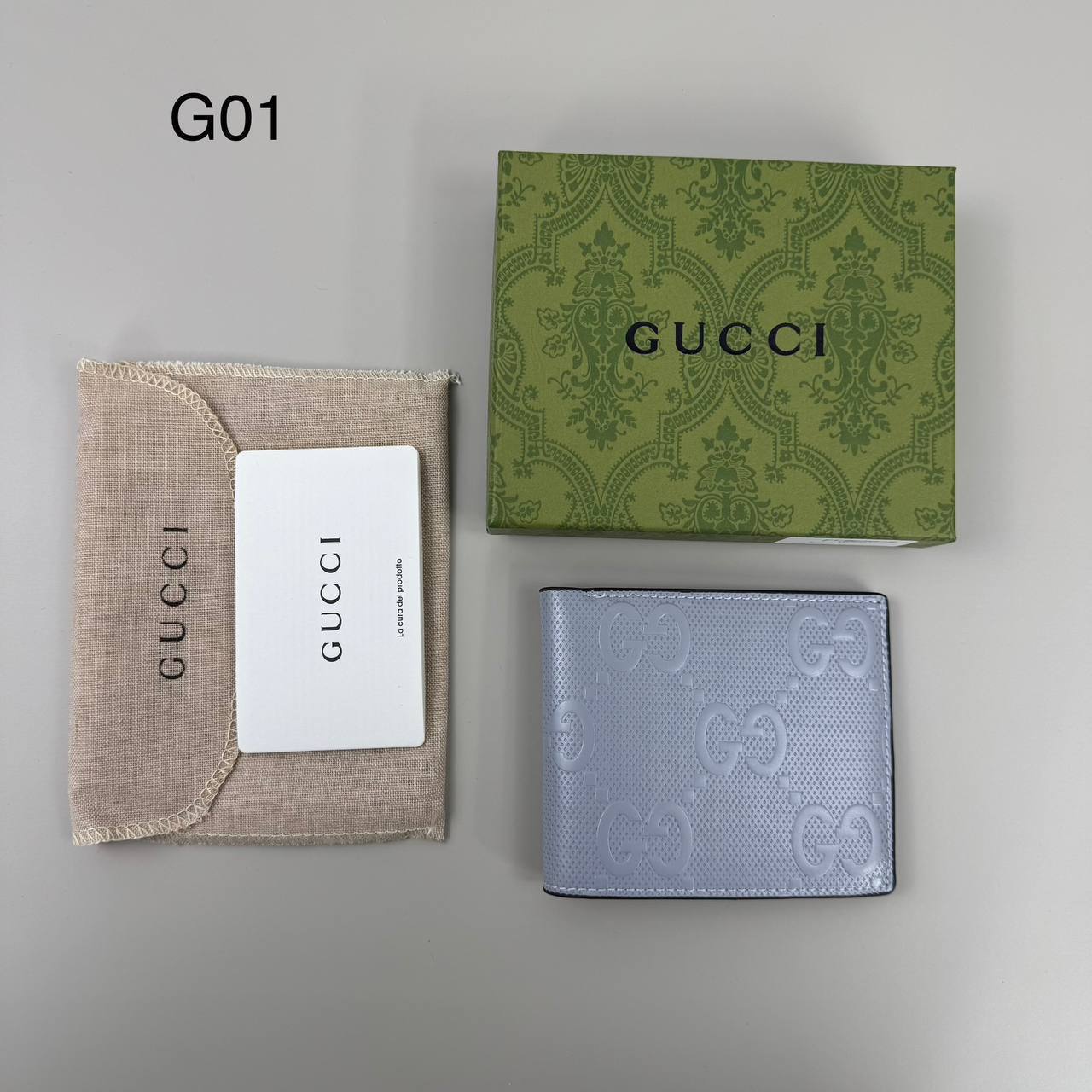 Gucc wallet with box and dust bag sa0104