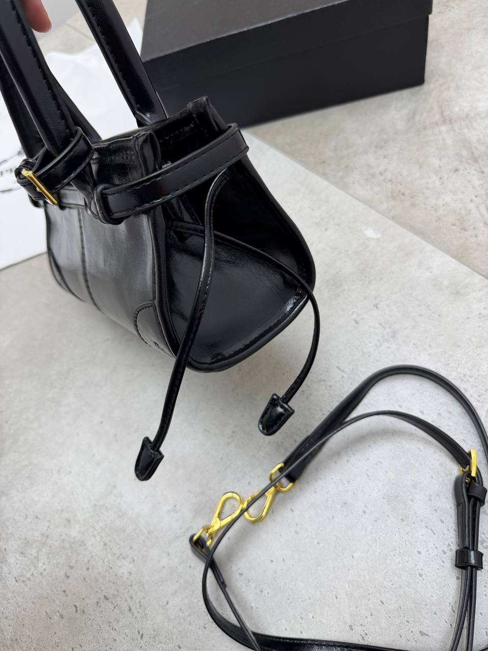 SUPER CLON PRAD LEATHER BAG COME WITH BOX ETC am0807
