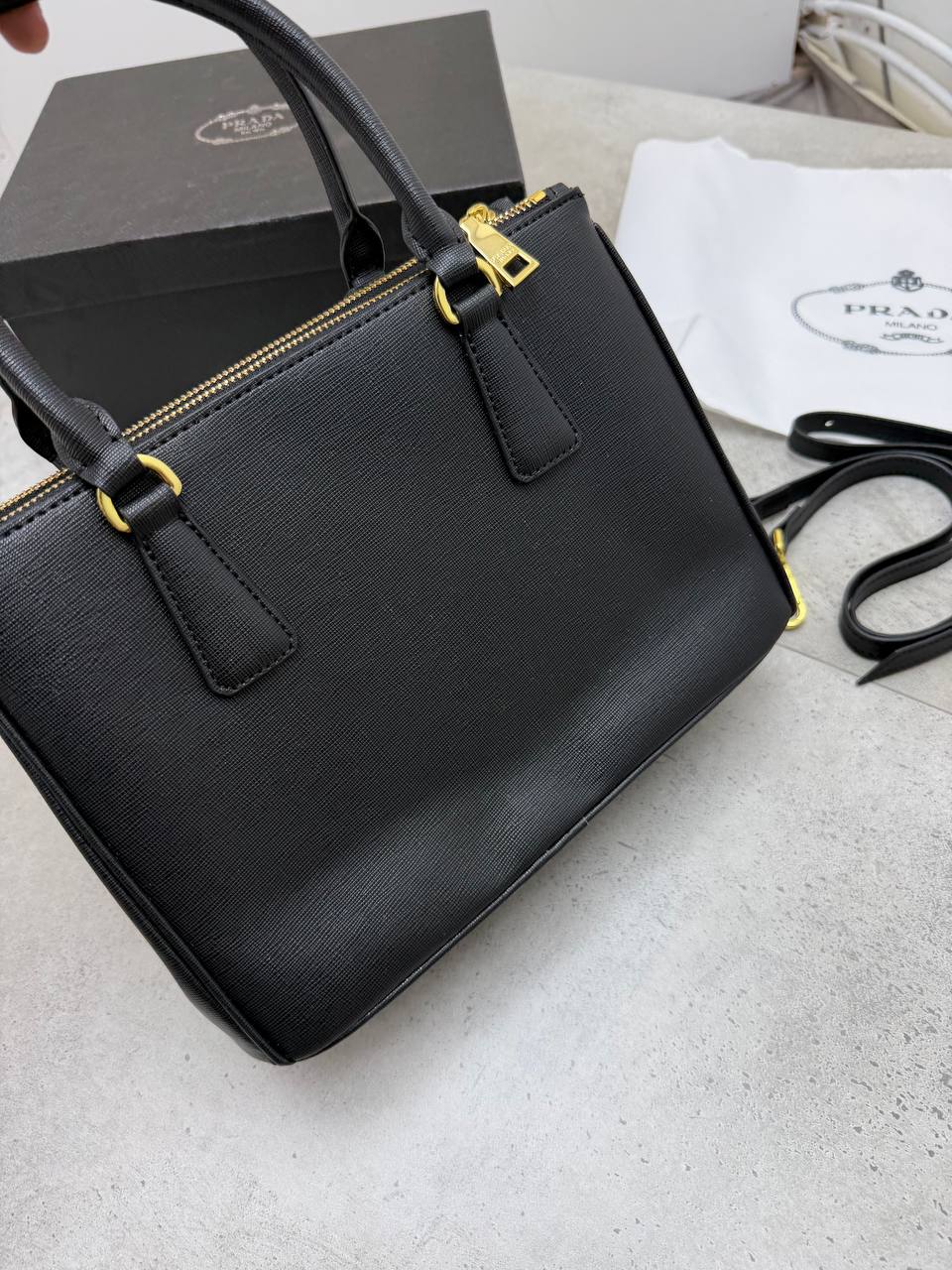 SUPER CLON PRAD LEATHER BAG COME WITH BOX ETC am0807