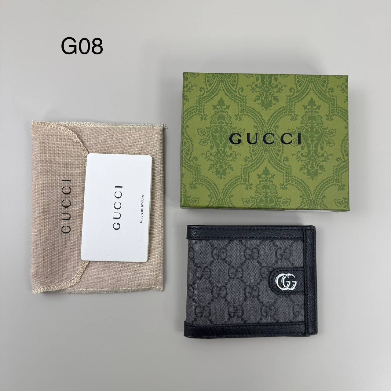Gucc wallet with box and dust bag sa0907