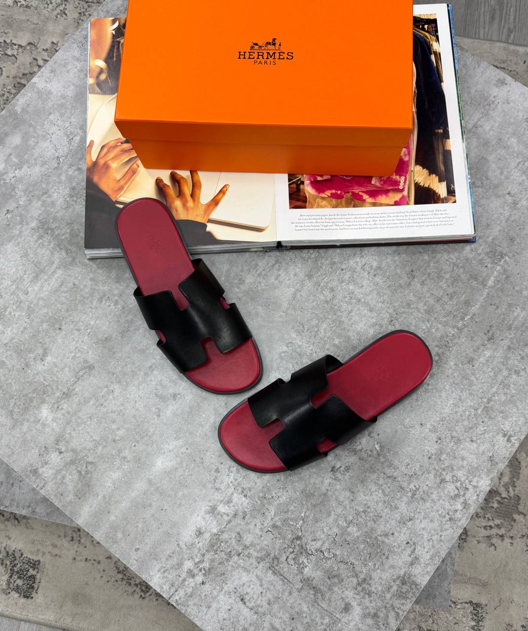 SUPER CLON HERMS IZMI SANDAL FULL LEATHER WITH FULL PACKAGING ETC jay0108