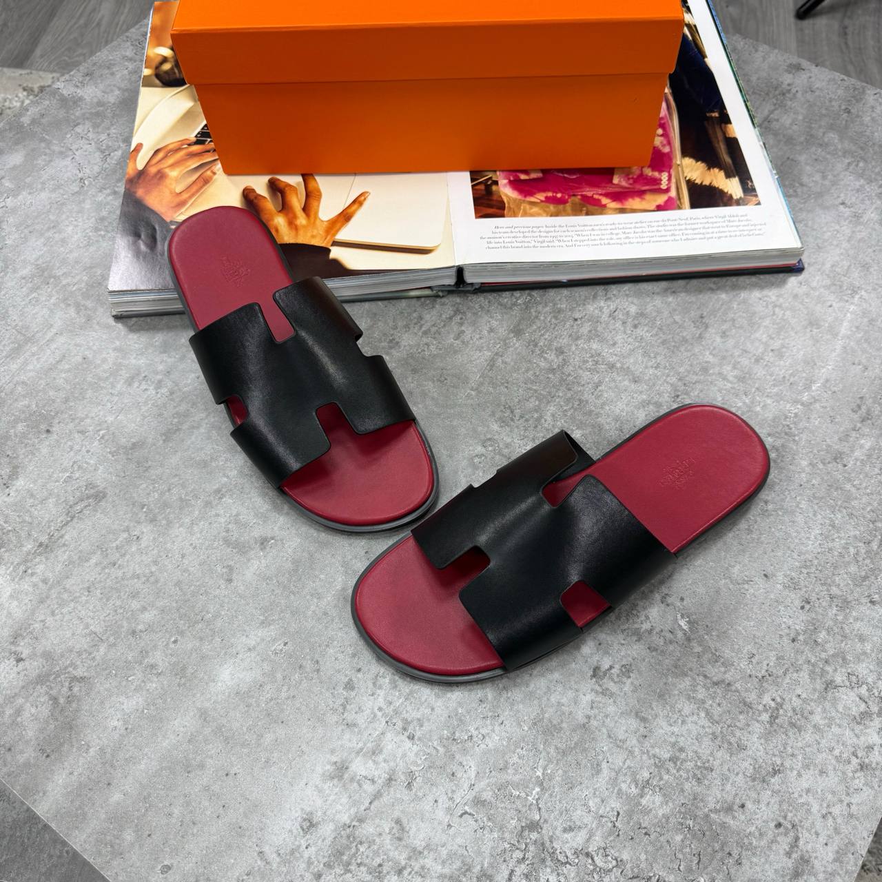 SUPER CLON HERME IZMIR SANDAL FULL LEATHER WITH FULL PACKAGING ETC jay2007