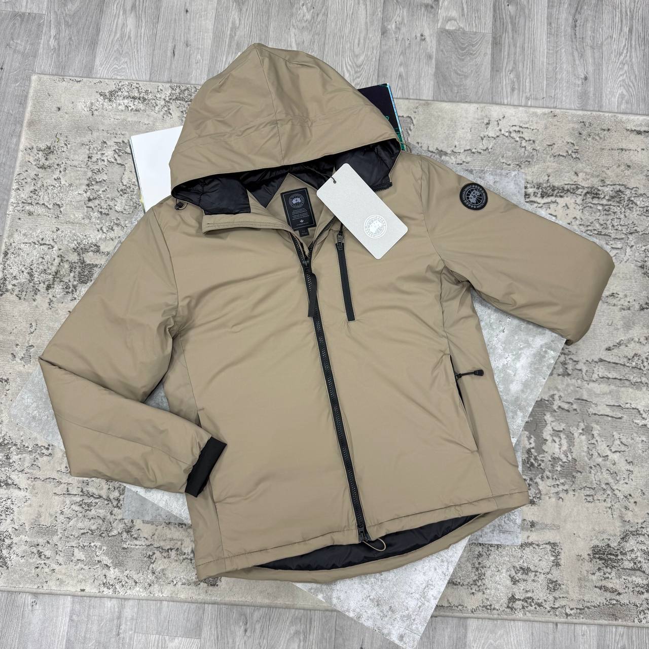 SUPER CLON CANAD GOOSE LODGE HOODY BLACK BADGE jay2507