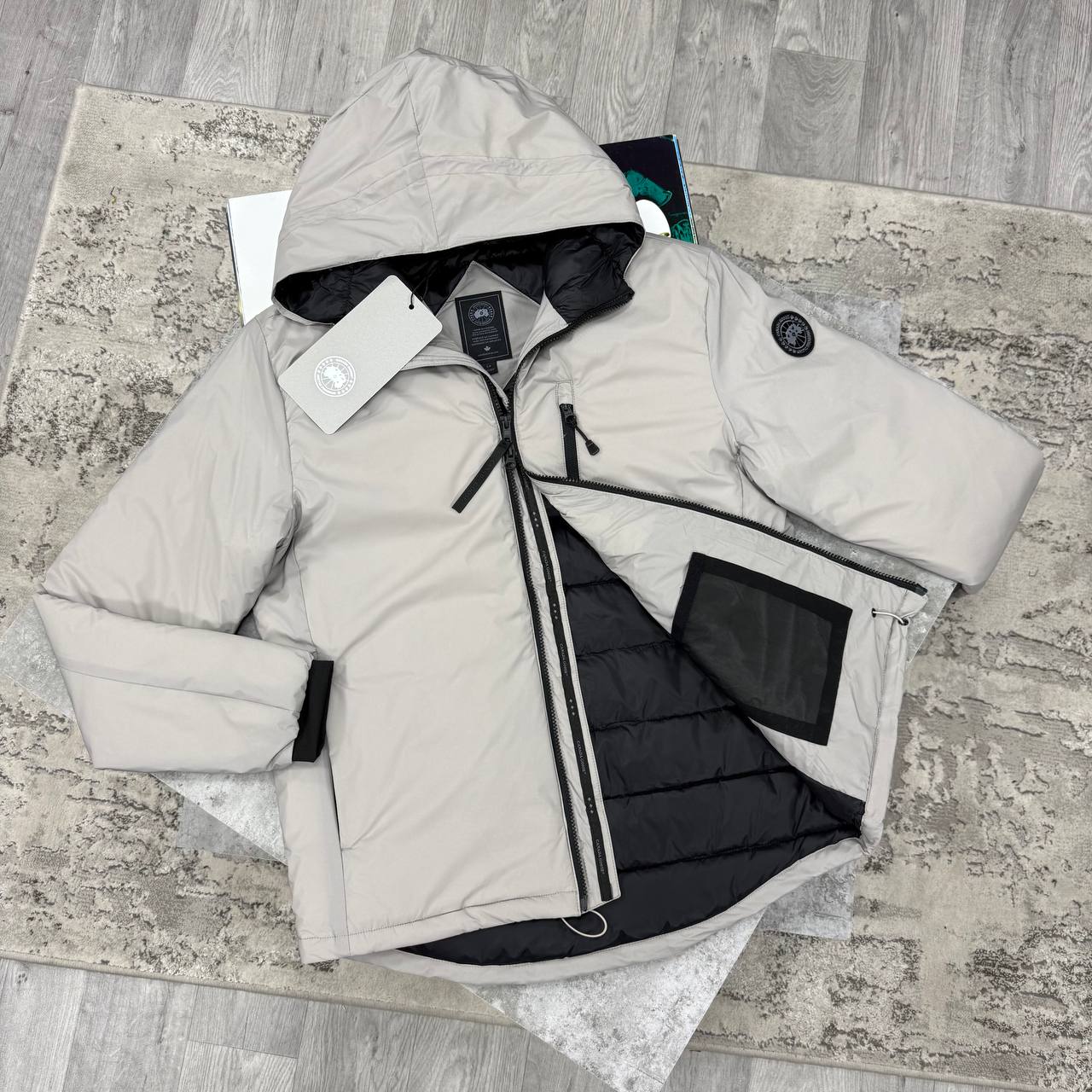 SUPER CLON CANAD GOOSE LODGE HOODY BLACK BADGE jay2507