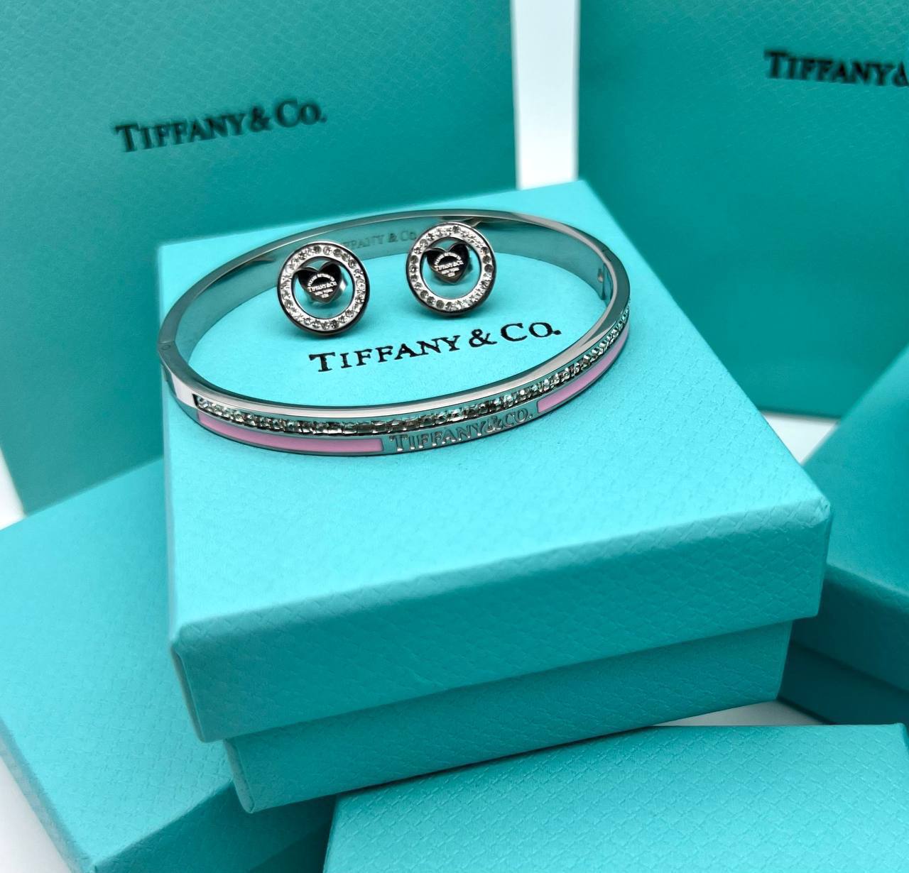 TIFFAN BANGLE AND EARRINGS  SET am2908