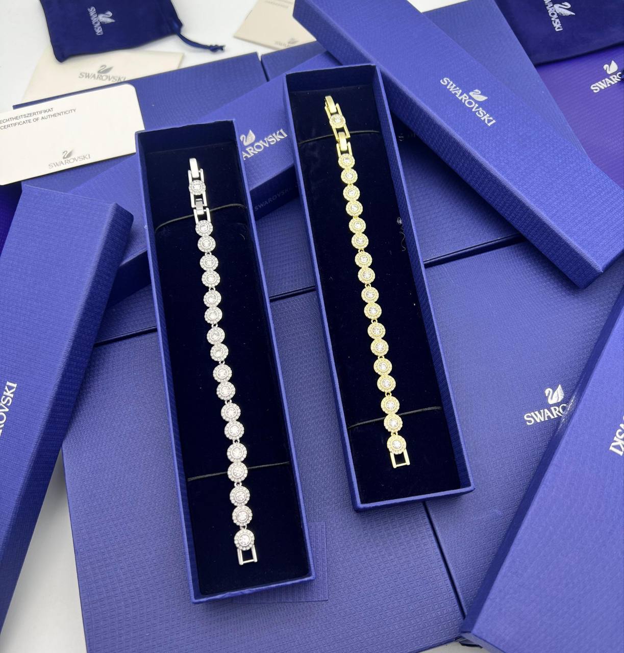 Supe Clon full set Swarovsk Una Angeli Round Cut Pavé Necklace, Earrings & Bracelet Set am2407