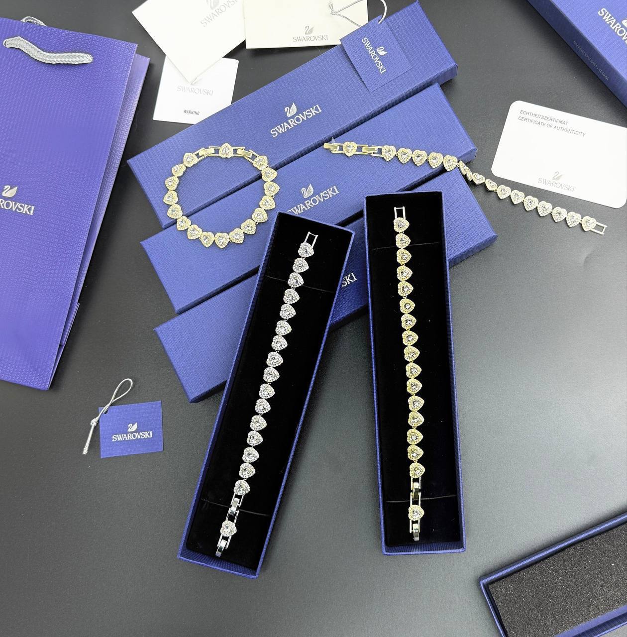 Super Clon full set Swarovsk Una Angelic Round Cut Pavé Necklace, Earrings & Bracelet Set am2908