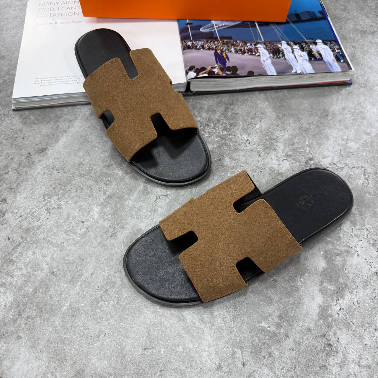 SUPER CLON HERM IZMIR SANDAL FULL LEATHER WITH FULL PACKAGING ETC jay2707