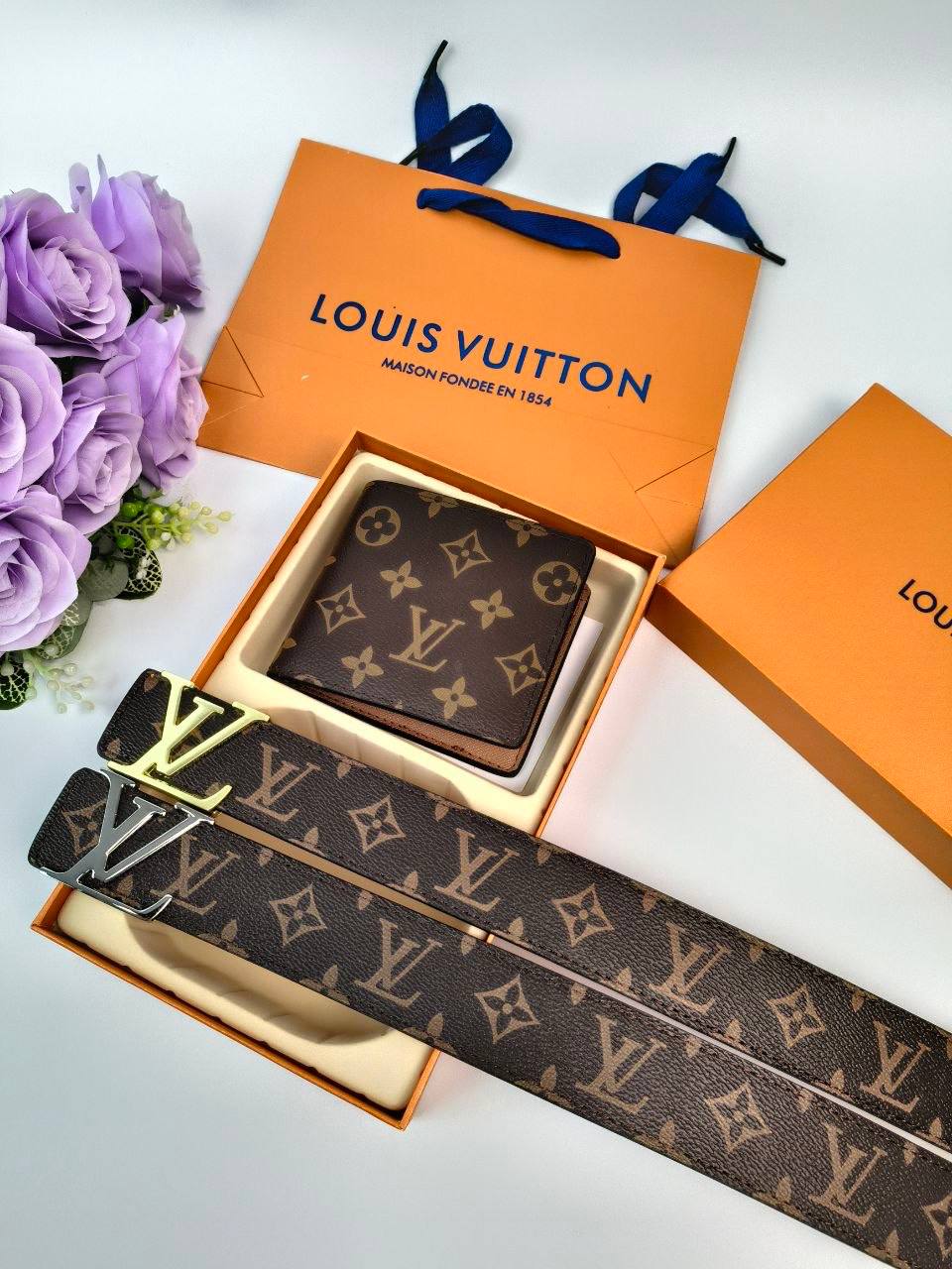 Loui vuitto wallet set ,one wallet with one belt sa0408