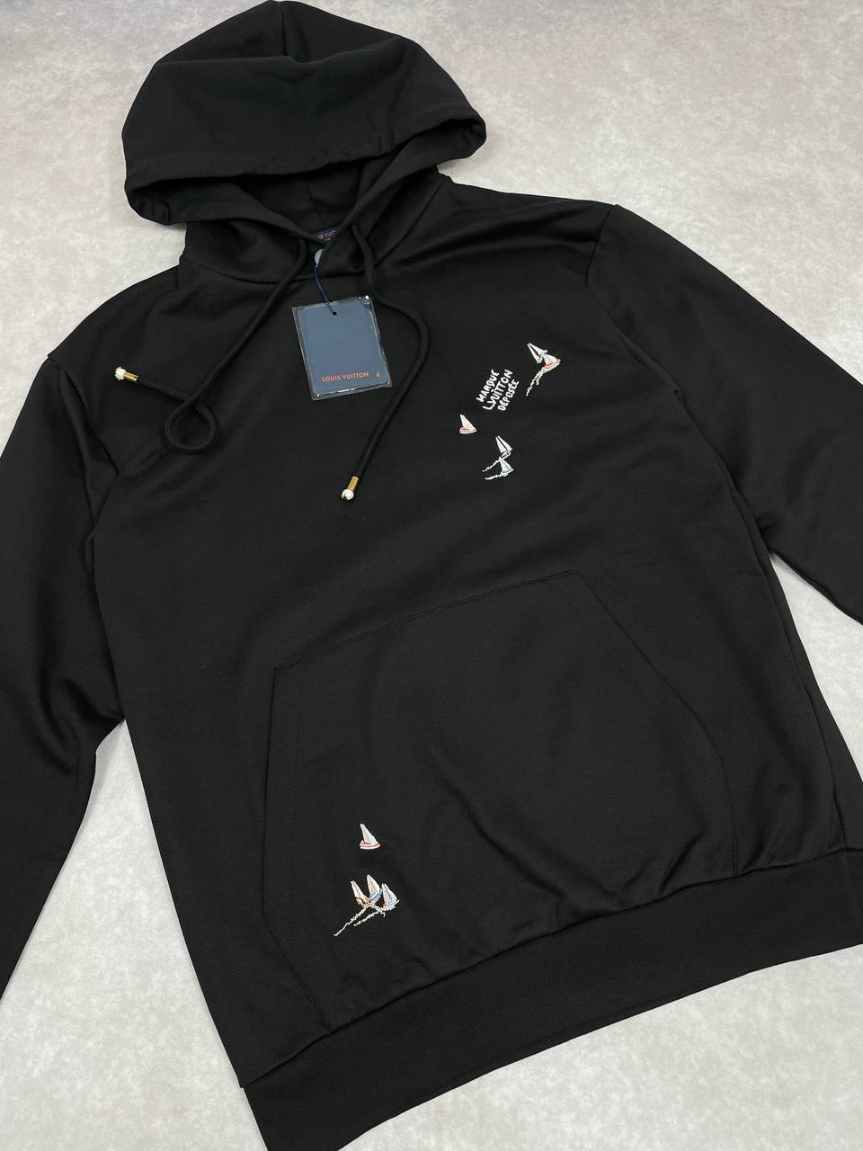 SUPER CLON HEAVY FABRIC  LV EMBROIDERY HOODIES to0408