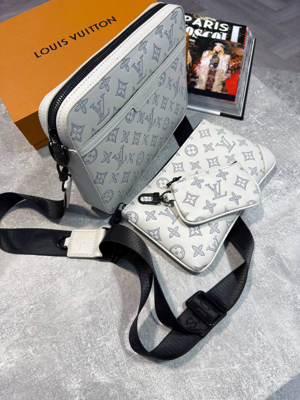 Super Clon LV  Mens trio Bag Boxed and Packaged aj0508