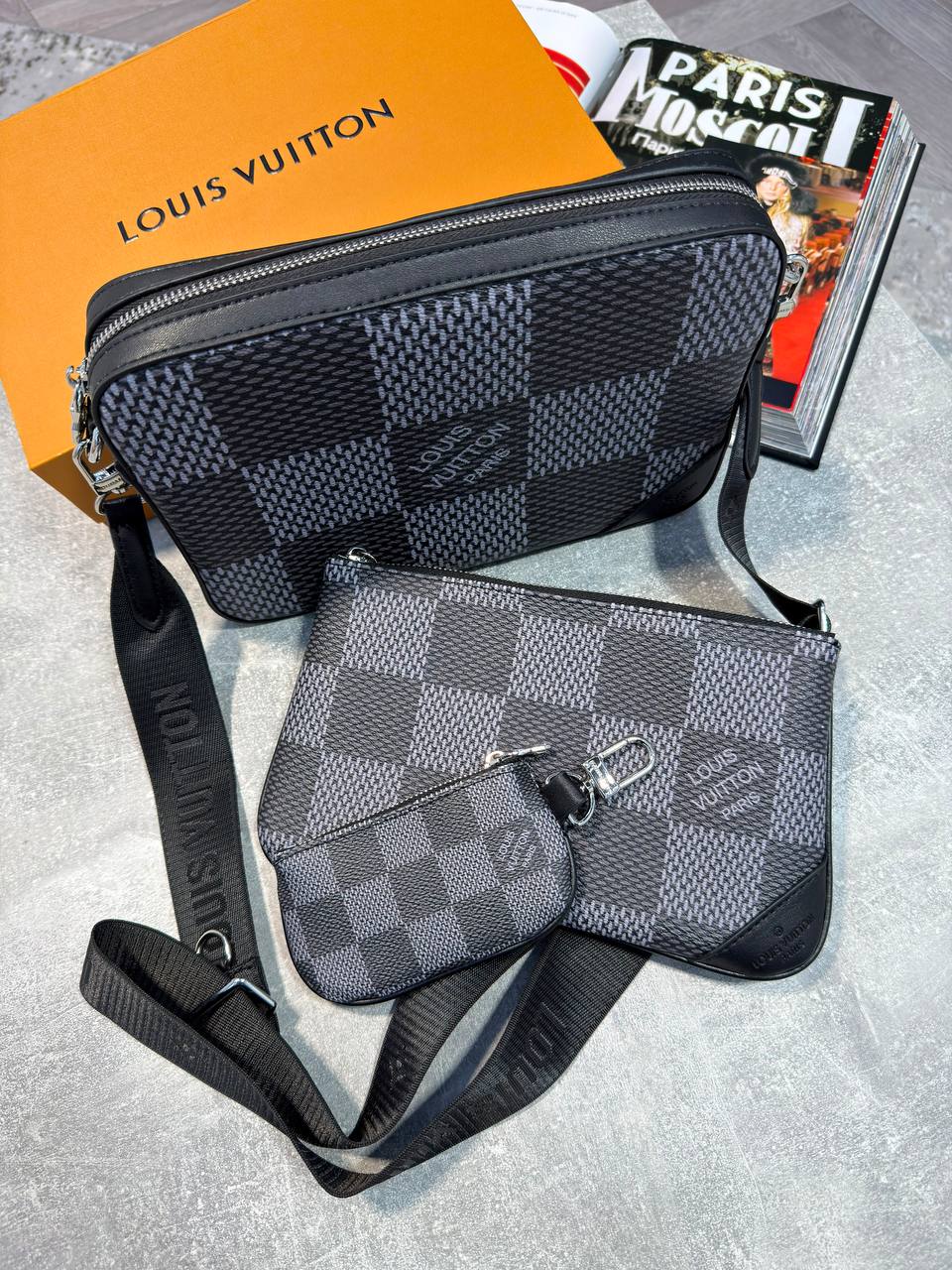 Super Clon LV  Mens trio Bag Boxed and Packaged aj0508