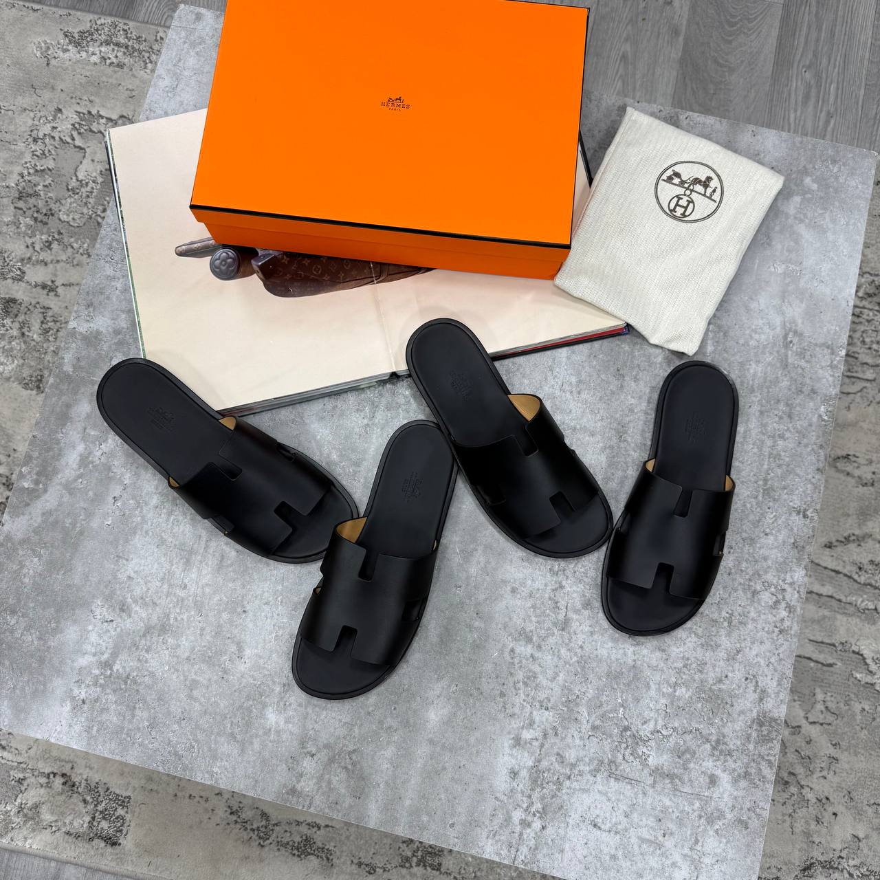 SUPER CLON HERME IZMIR SANDAL FULL LEATHER WITH FULL PACKAGING ETC jay3006