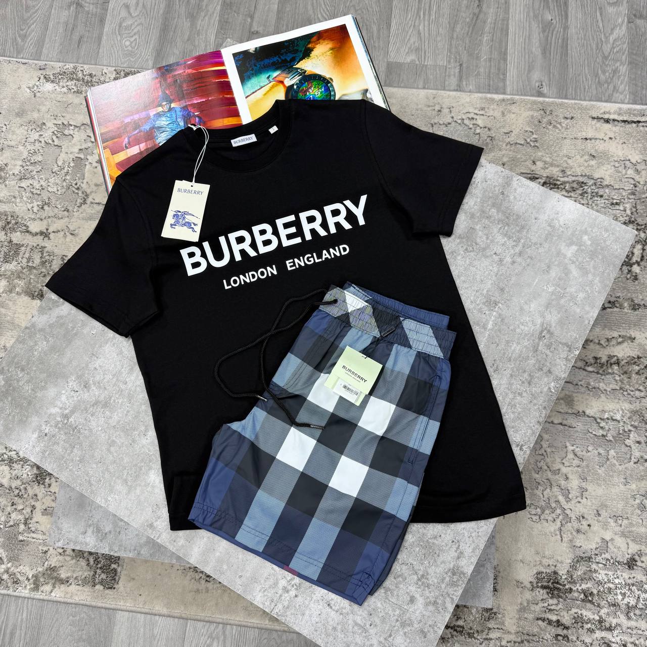 SUPER CLON BURBERR SHORTSET jay3006